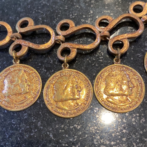 Vintage bronze coin necklace - Picture 2 of 5